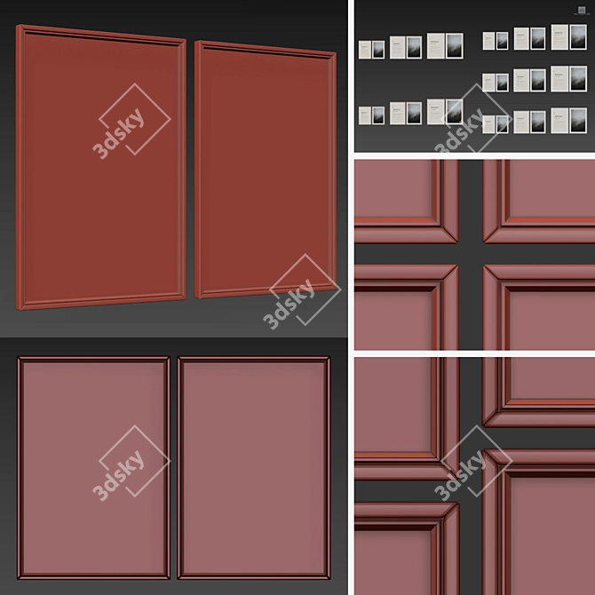 Versatile Picture Frames - Complete Set of 2 3D model image 5