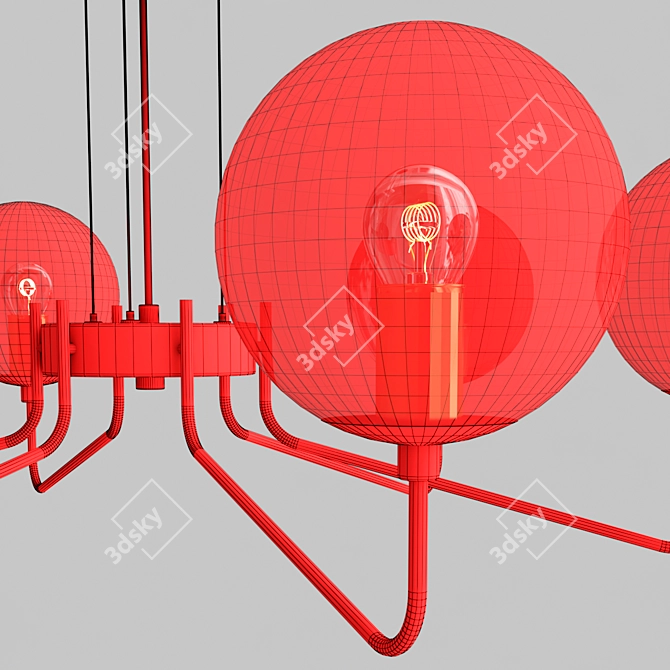 Elegant Freya Moricio Pendant Chandelier 3D model image 3