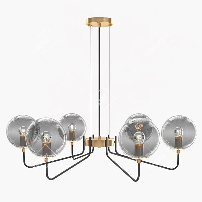 Elegant Freya Moricio Pendant Chandelier 3D model image 4