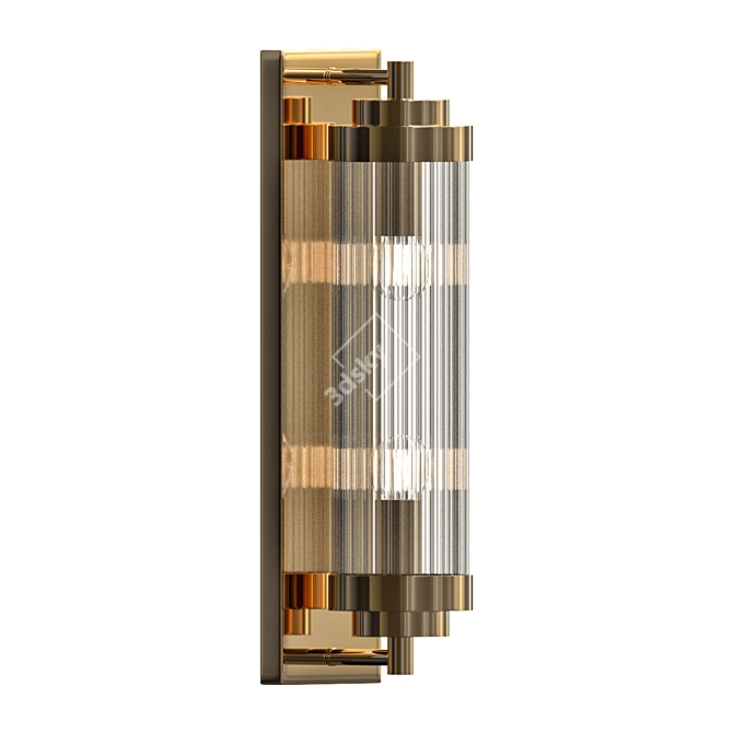 Brass Kiosk 40: Industrial Chic Lighting 3D model image 1