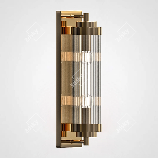 Brass Kiosk 40: Industrial Chic Lighting 3D model image 2