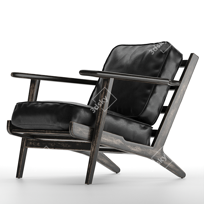 Brooks Lounge Chair: Modern Comfort and Style 3D model image 8