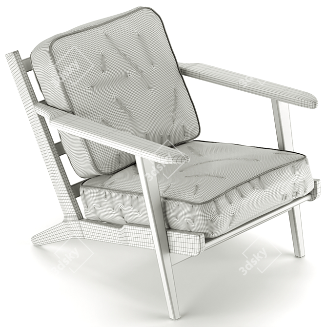 Brooks Lounge Chair: Modern Comfort and Style 3D model image 10