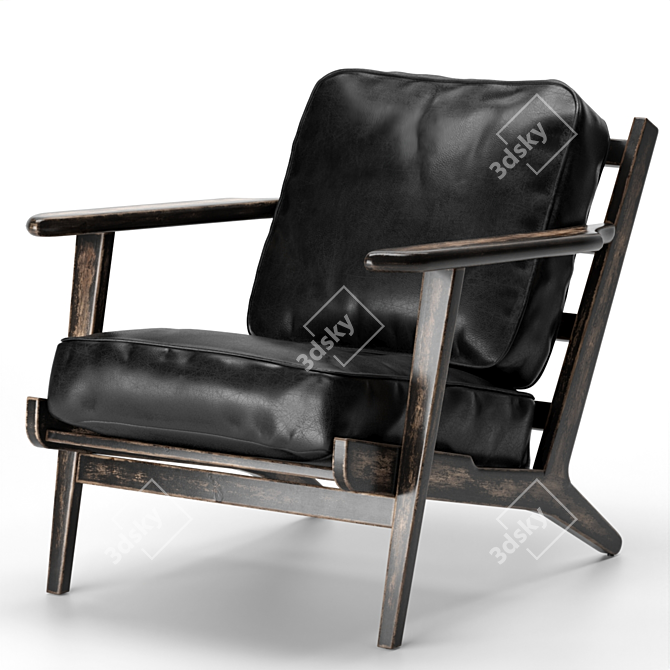 Brooks Lounge Chair: Modern Comfort and Style 3D model image 16