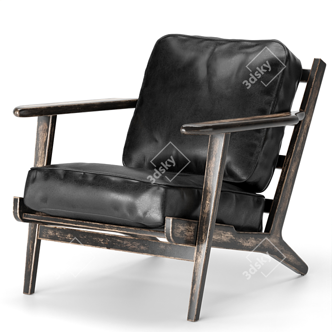 Brooks Lounge Chair: Modern Comfort and Style 3D model image 17