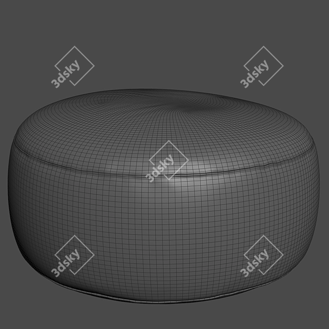 Title: MissoniHome ANTIBES Floral Canvas Pouf 3D model image 2