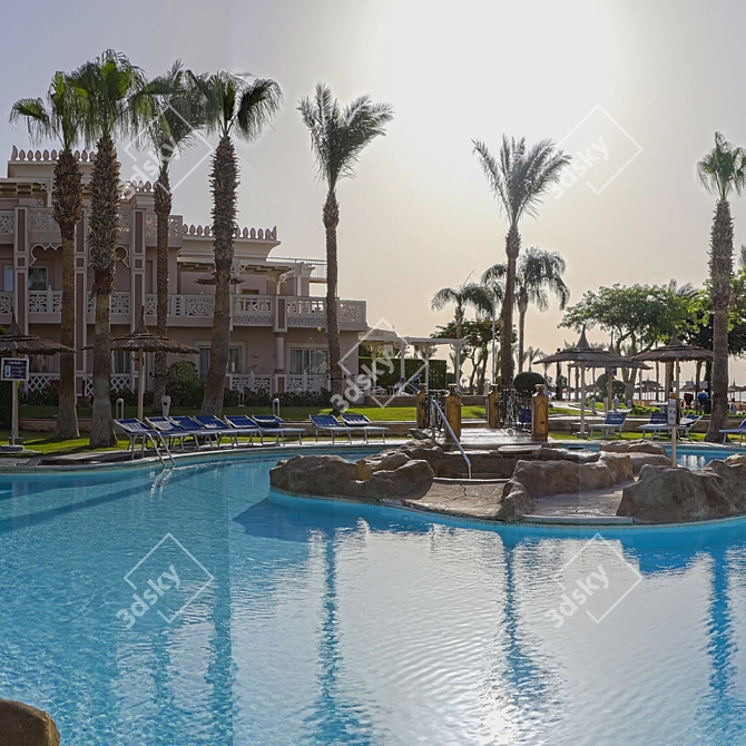 Egyptian HDRI: Daytime Pool House 3D model image 5