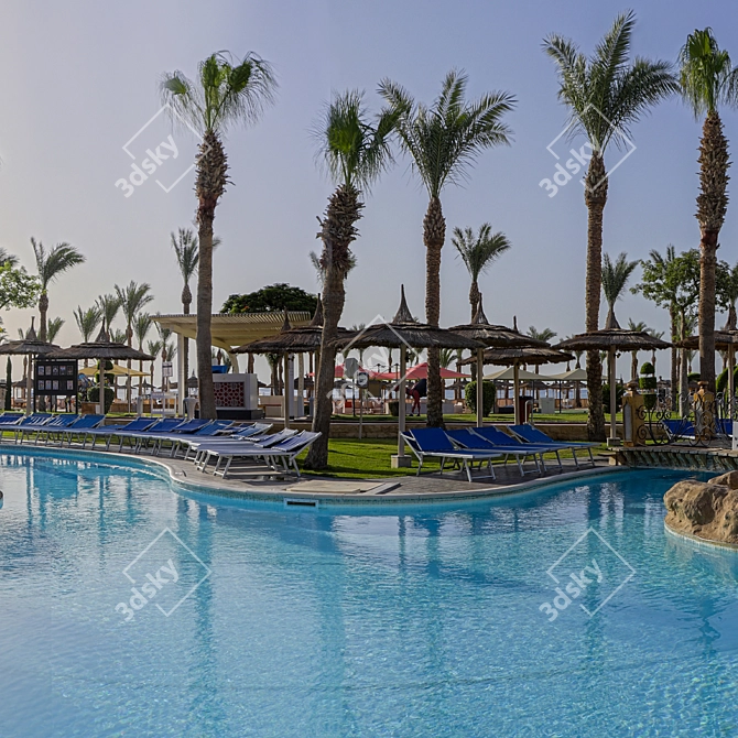 Egyptian HDRI: Daytime Pool House 3D model image 6