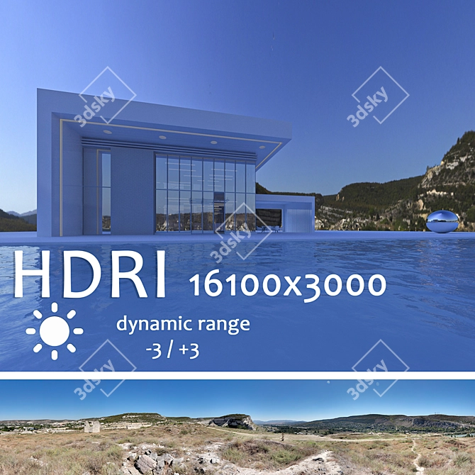 Spherical HDRI Map: Daytime in Crimea 3D model image 1