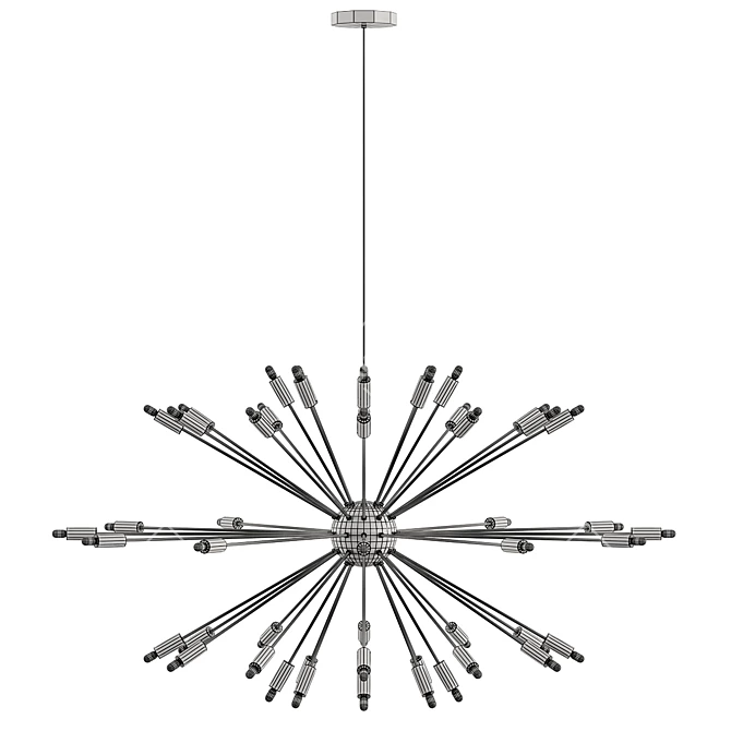 Marnell 36: Modern Sputnik Chandelier 3D model image 2