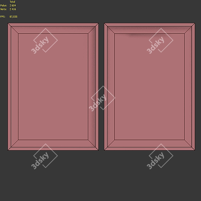 Modern Abstract Frame Set - 2 Frames, 5 Colors 3D model image 7