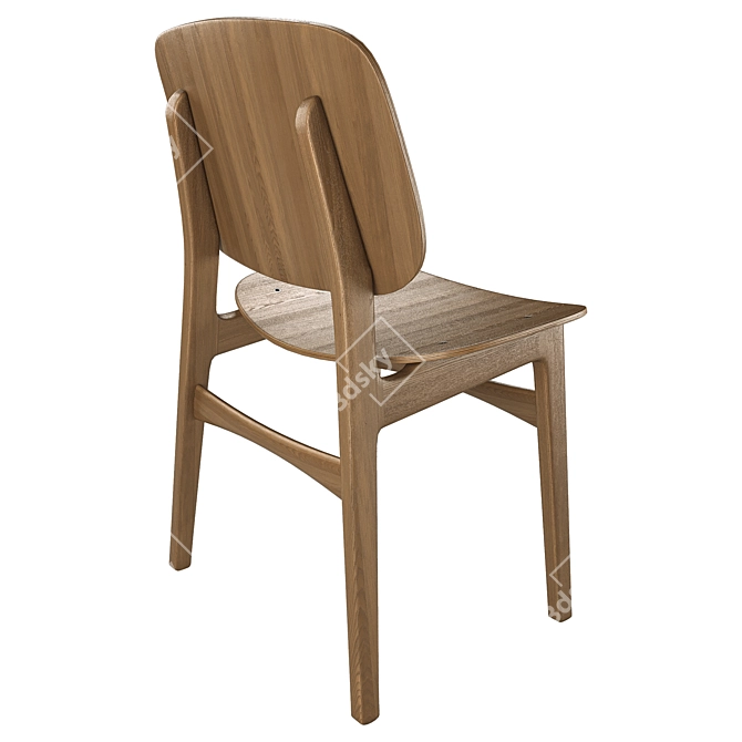 Soborg Wood Chair: Elegance in Simplicity 3D model image 2