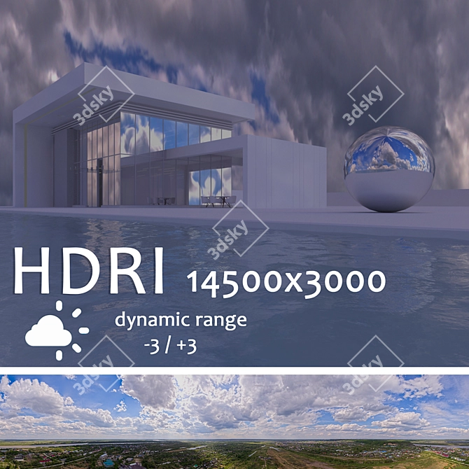 Aerial HDRI Sky Map 3D model image 1