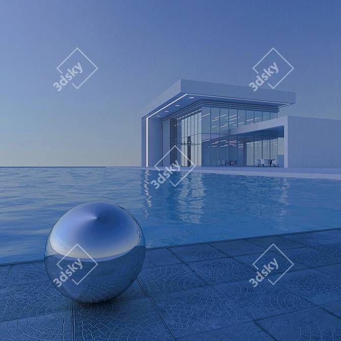 Aerial HDRI: Daytime with Pool 3D model image 2