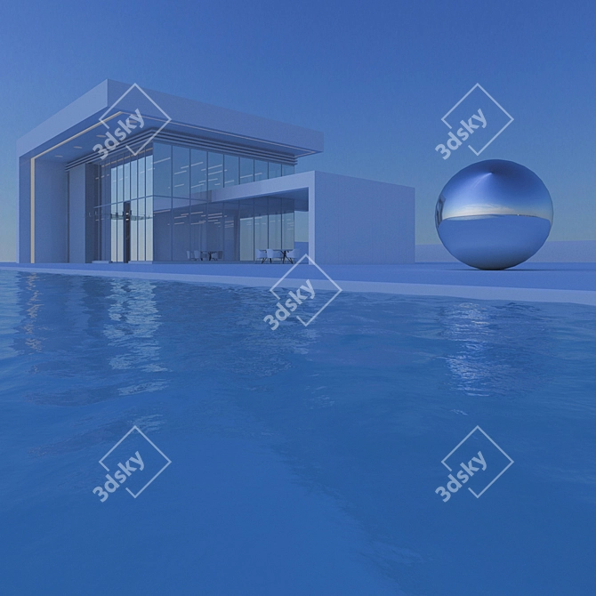 Aerial HDRI: Daytime with Pool 3D model image 4