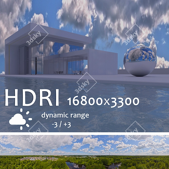 Title: High-Res Aerial HDRI 3D model image 1