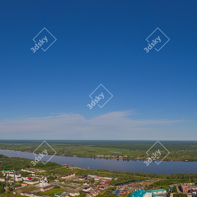 Aerial HDRI Daytime Panorama 3D model image 4