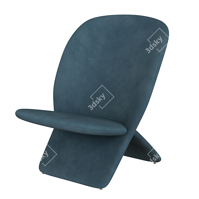 Elegant Niloo Lounge Chair 3D model image 1