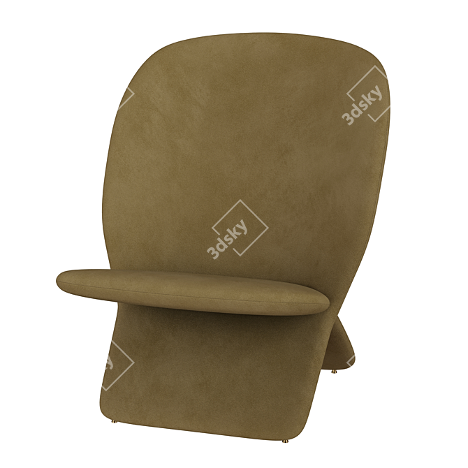 Elegant Niloo Lounge Chair 3D model image 2