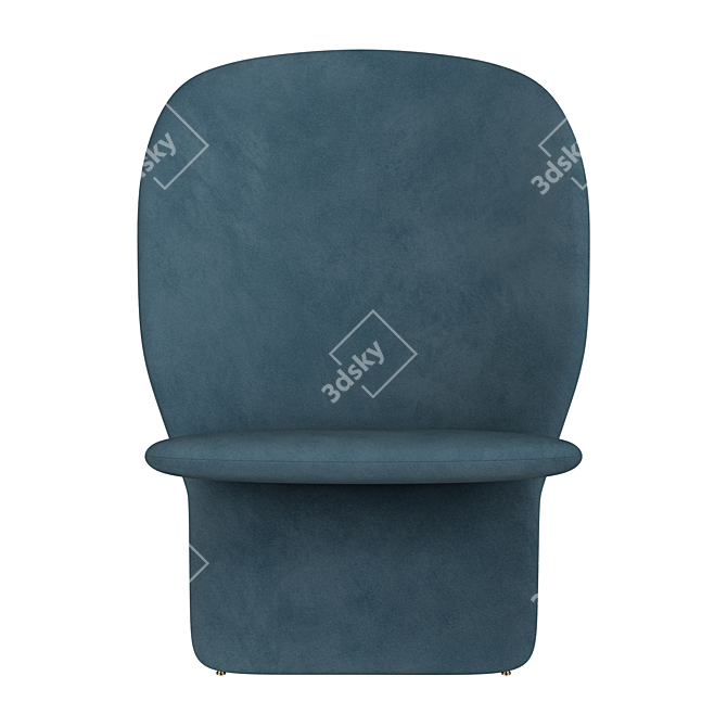 Elegant Niloo Lounge Chair 3D model image 3