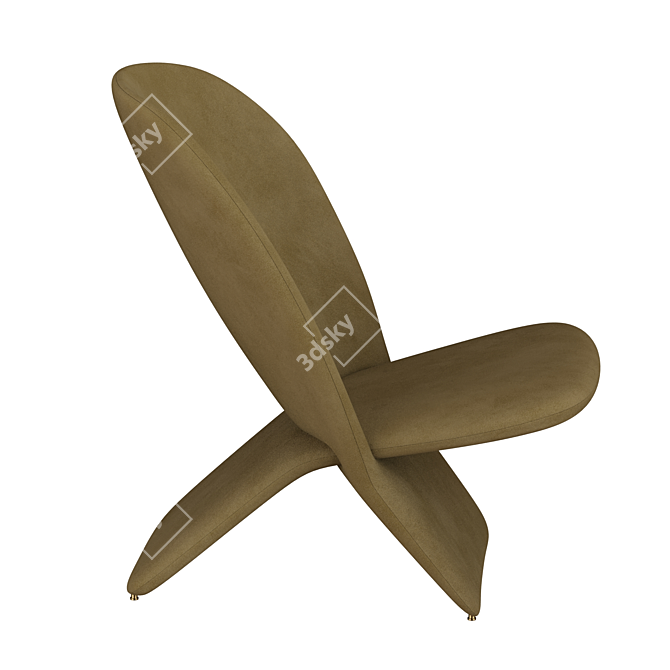 Elegant Niloo Lounge Chair 3D model image 4