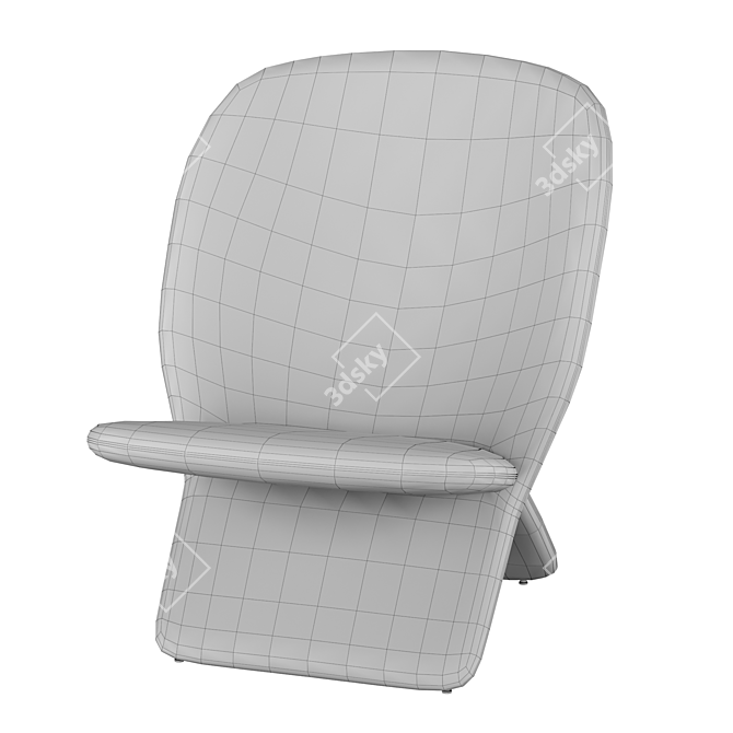 Elegant Niloo Lounge Chair 3D model image 5