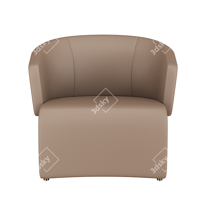 Minimalist Comfort: MARC Armchair by Minotti 3D model image 3