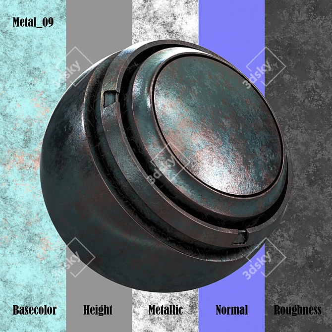 Metallic Texture Pack 4K 3D model image 2