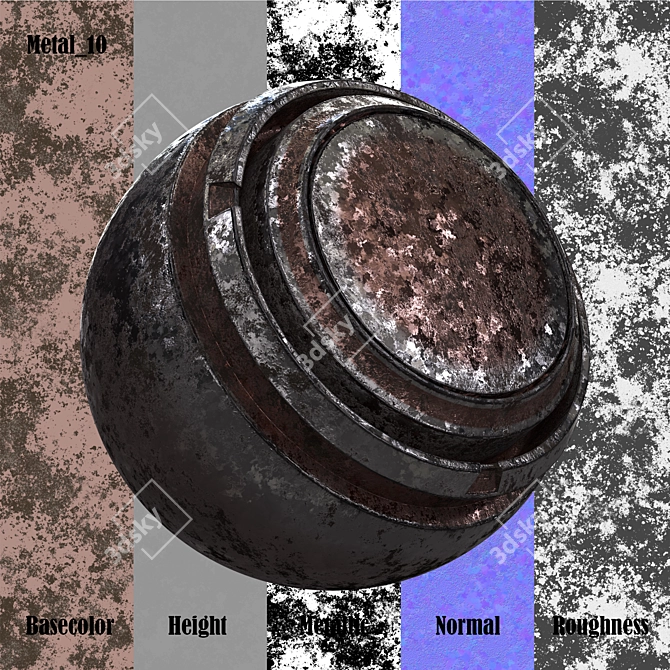 Metallic Texture Pack 4K 3D model image 3