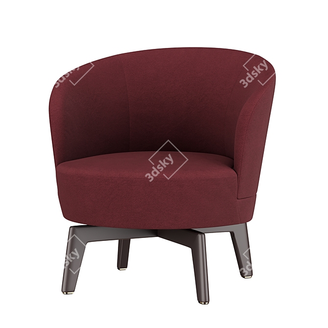 Luxury Doyle Armchair by Fendi 3D model image 2