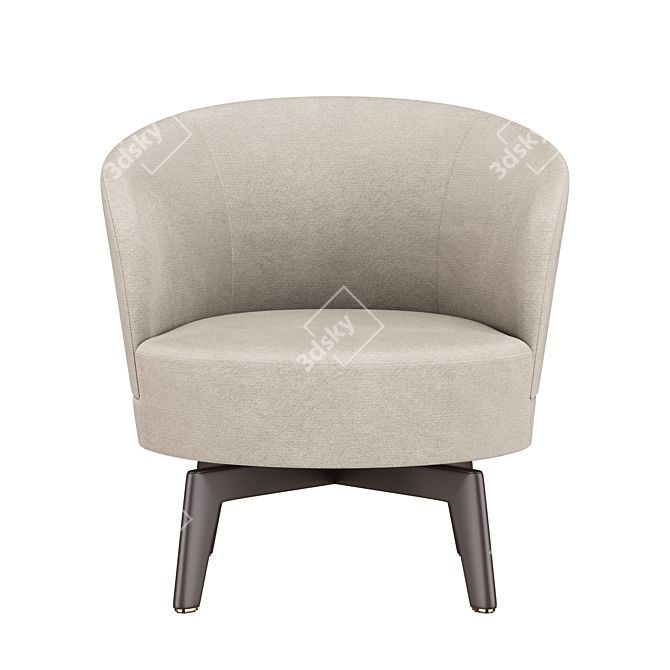 Luxury Doyle Armchair by Fendi 3D model image 4