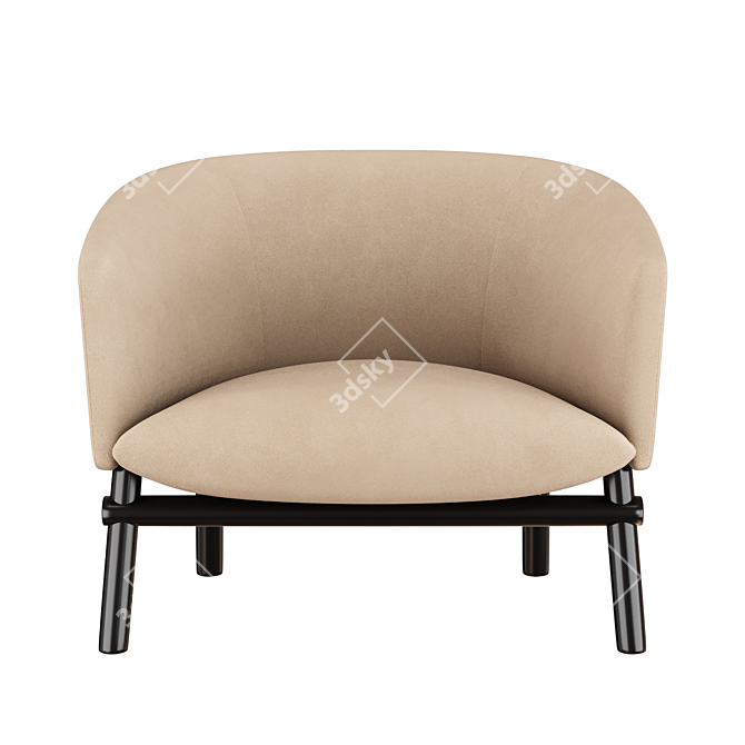 Stylish Livre Armchair by Gallotti & Radice 3D model image 4