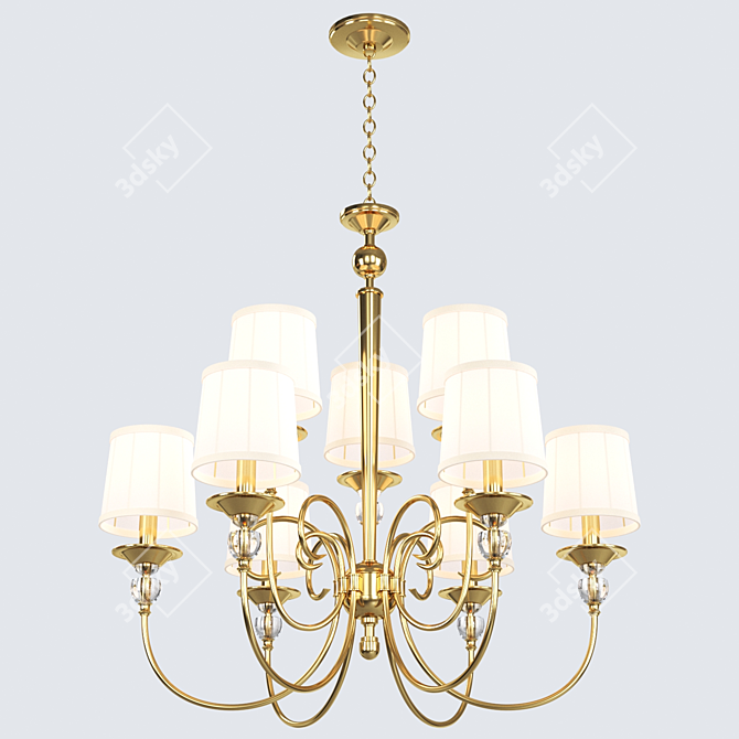 Eurofase Locksley Chandelier | 9-Light Up Lighting 3D model image 1