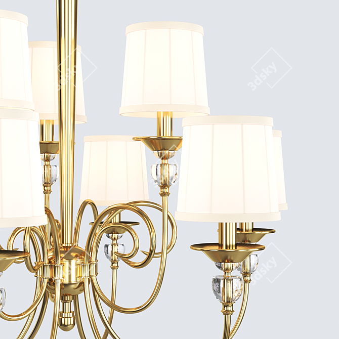 Eurofase Locksley Chandelier | 9-Light Up Lighting 3D model image 2