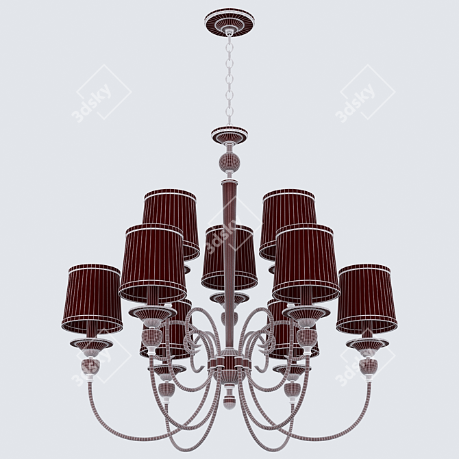 Eurofase Locksley Chandelier | 9-Light Up Lighting 3D model image 3