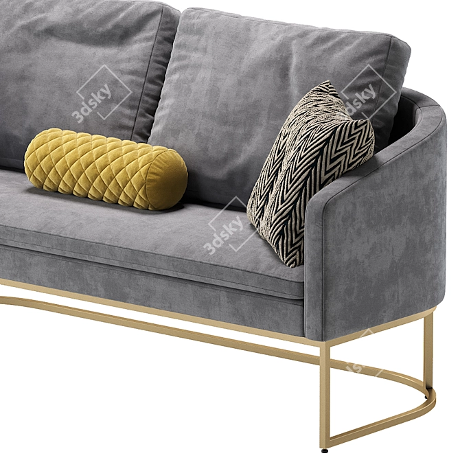 Modern Lewis Sofa Luxury Design 3D model image 7