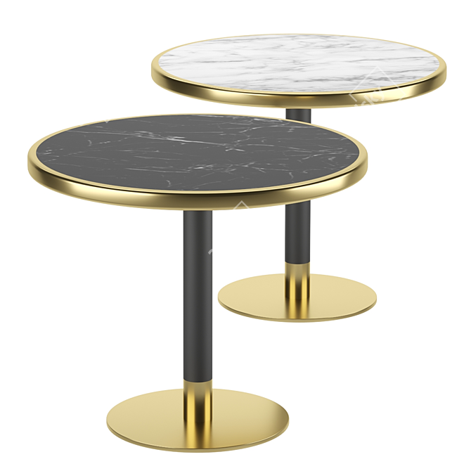 Elegant Marble Coffee Table 3D model image 1