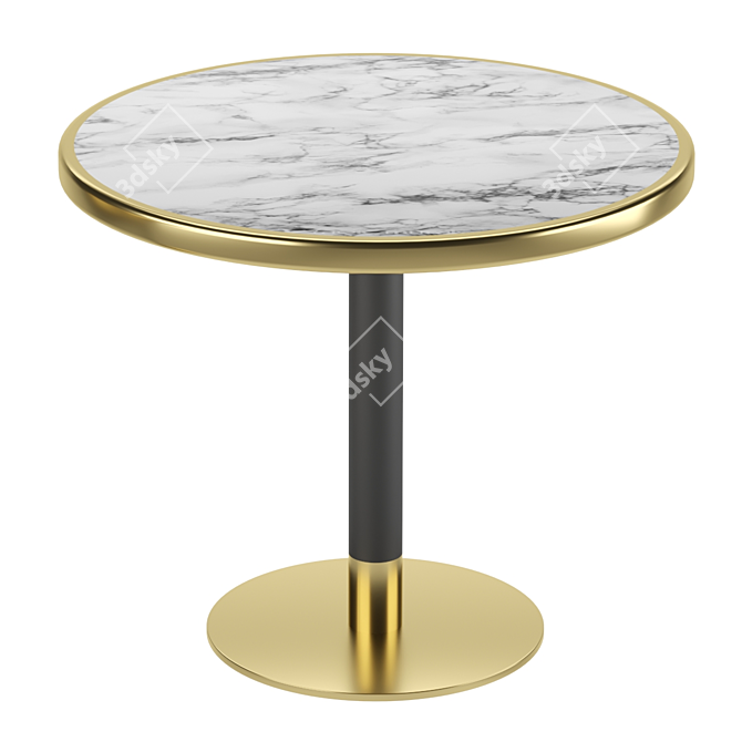 Elegant Marble Coffee Table 3D model image 2