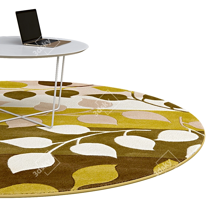 Elegance at Its Finest: Circle Rugs 3D model image 2