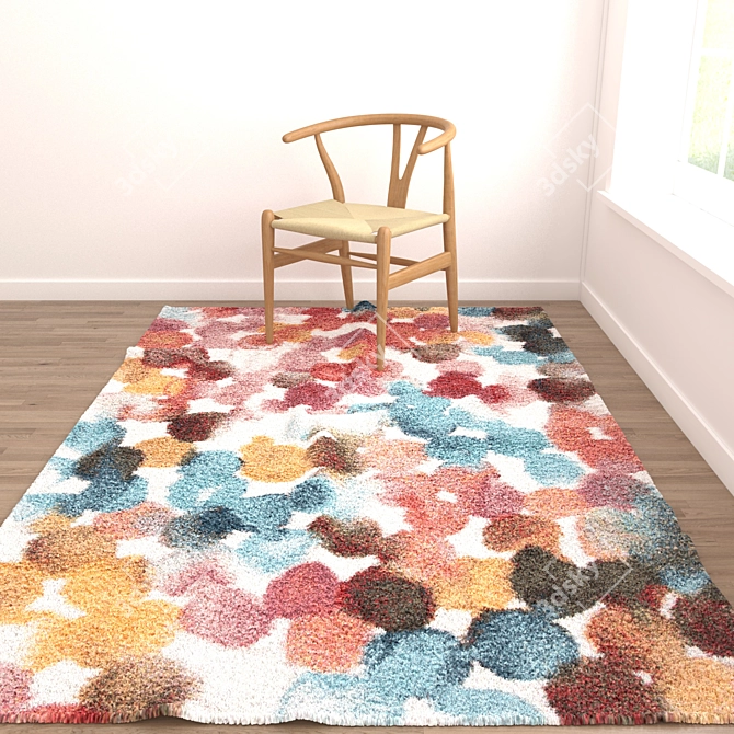 Versatile Rug Set: 6 Decorative Options 3D model image 2