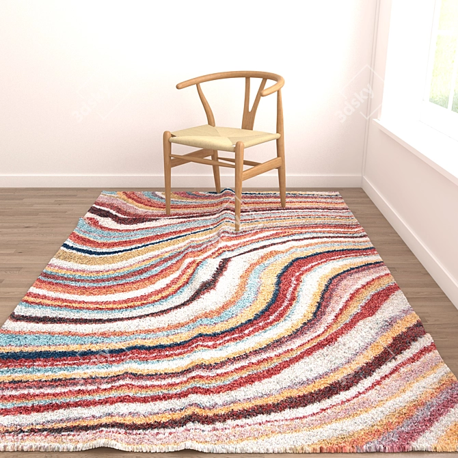 Versatile Rug Set: 8 Unique Options 3D model image 3