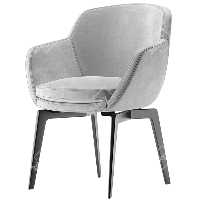 Modern Belt Dining Chair: Minotti 2021 Collection 3D model image 4