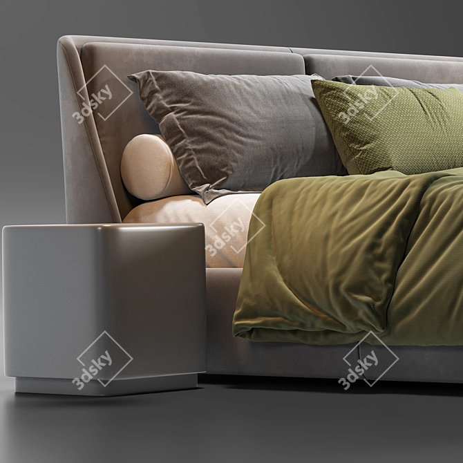 Next Color Palette Bed: Bend Italia 3D model image 3
