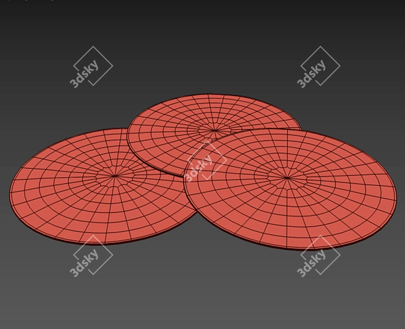 Elegant Circular Rug: Modern Design 3D model image 2