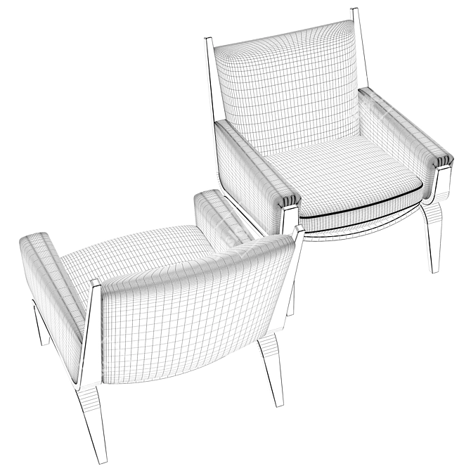 GE 501 Easy Chair: Danish Comfort 3D model image 7