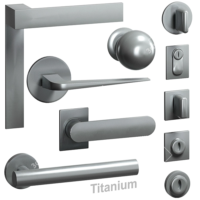 5-In-1 Door Handle Collection 3D model image 1