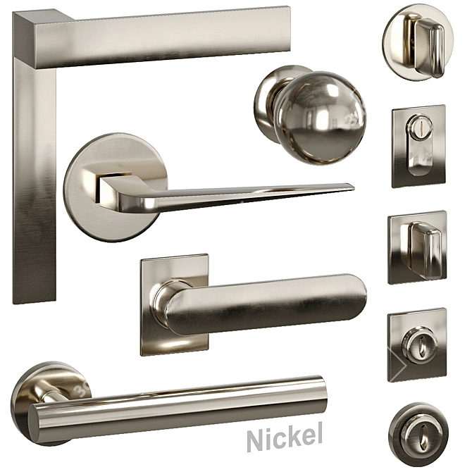 5-In-1 Door Handle Collection 3D model image 4