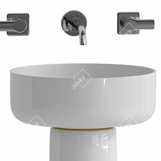 Elegant Artceram JOLIE Basin 3D model image 4