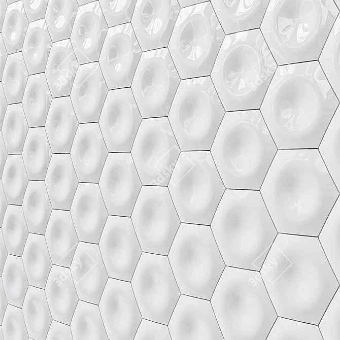 Geometric 3D Tiles: Modern Décor 3D model image 1