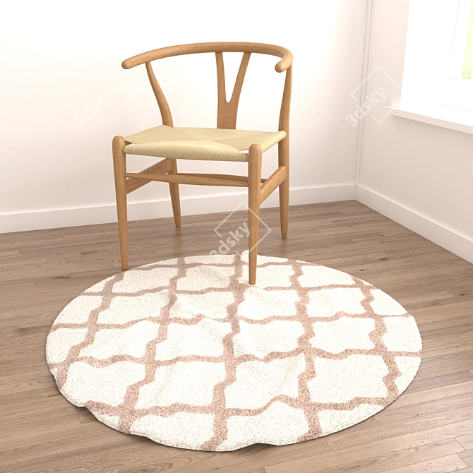 Round Rug Set - Versatile and Realistic 3D Models 3D model image 2